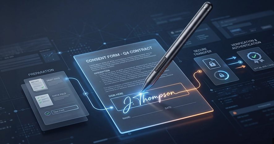 Digitale Signatur: Dokument wird direkt im System digital unterschrieben
